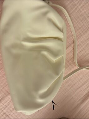 Cream Soft faux Leather Shoulder Bag